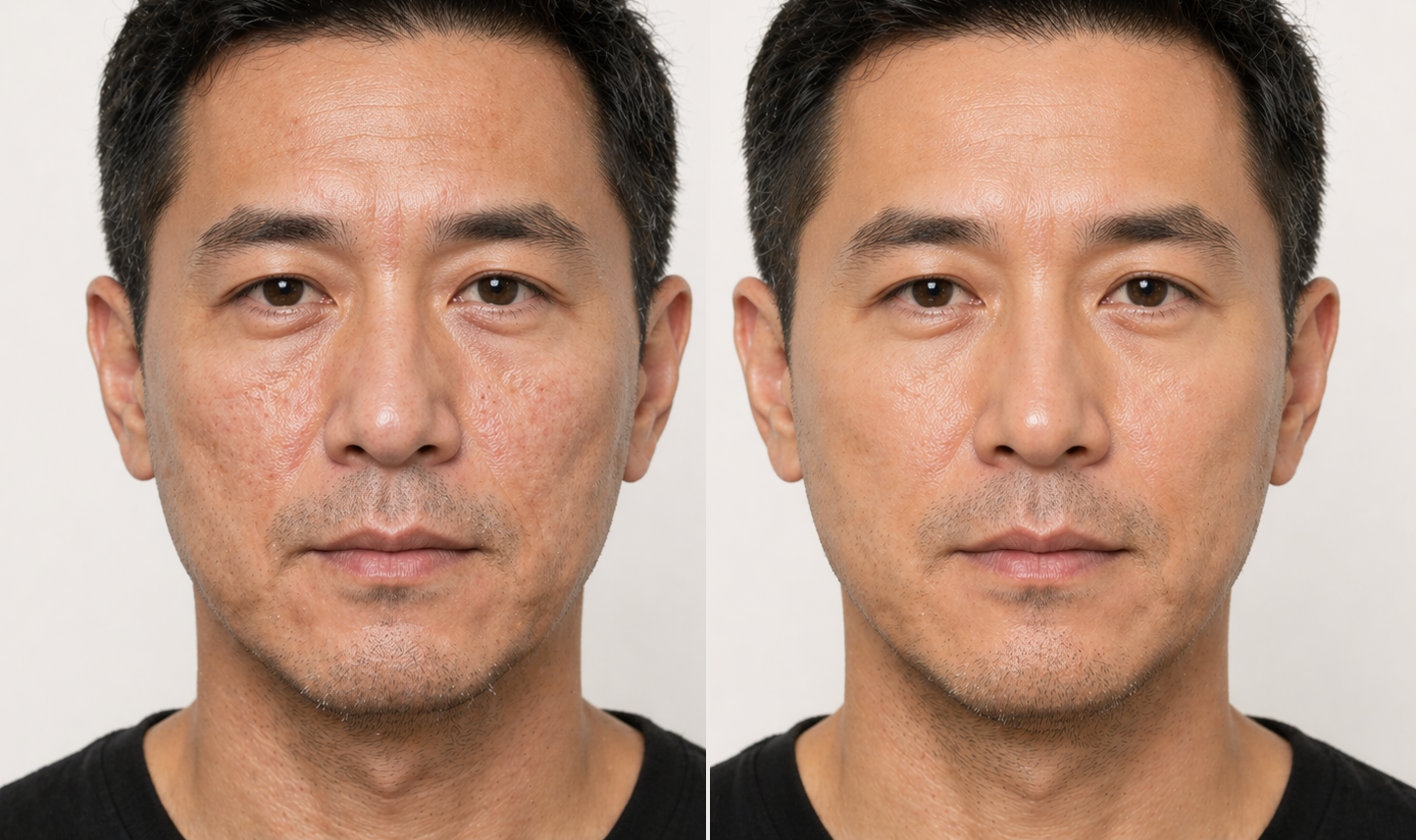 Marcus before and after 12 weeks on Youth Protocol