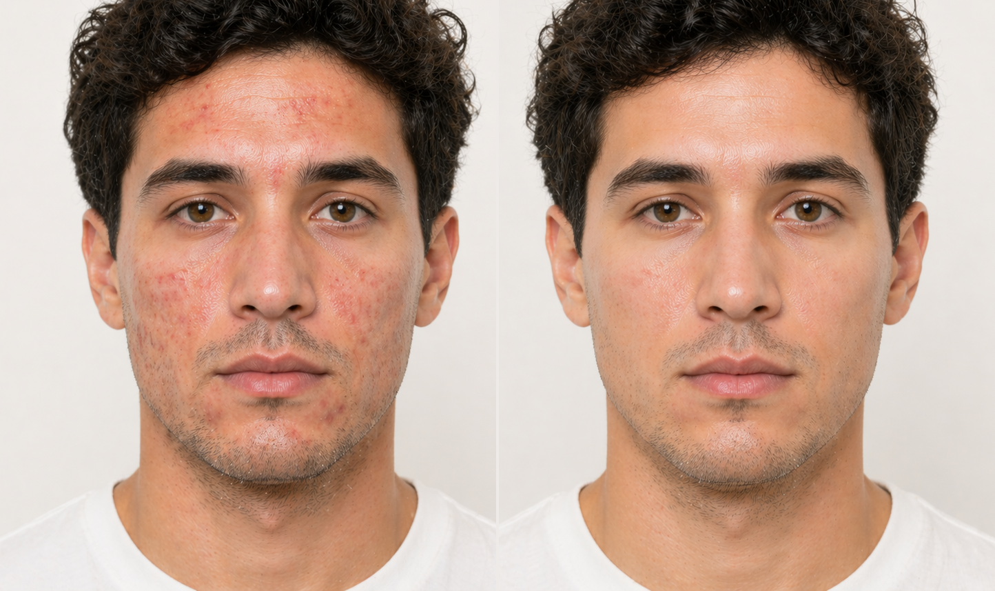 Darrell before and after 12 weeks on Youth Protocol