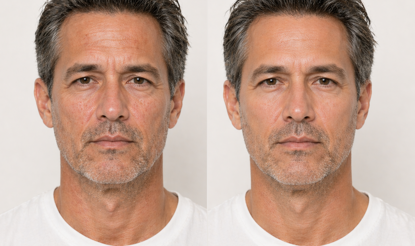 David before and after 12 weeks on PM Protocol